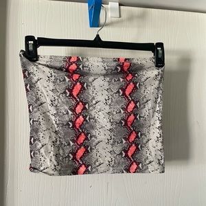Snake Print Tube Top